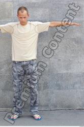 Whole Body Man T poses White Army Slim
